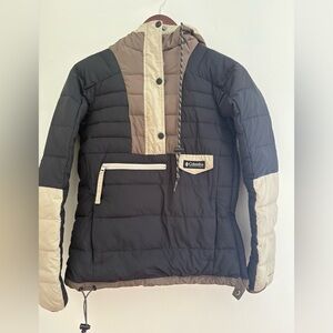 Columbia Black and Anorak Tan Puffer Jacket